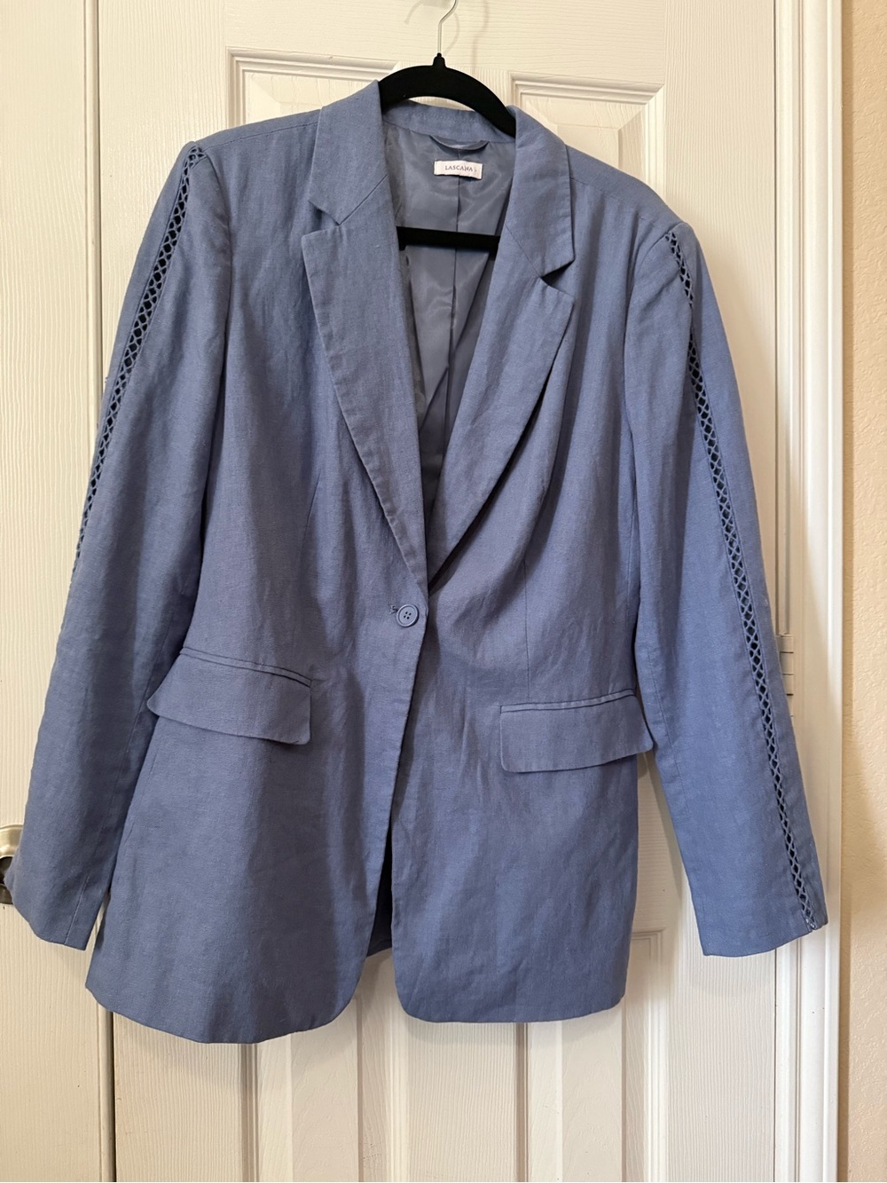 LASCANA Blue Blazer US 10 Cutout Sleeve